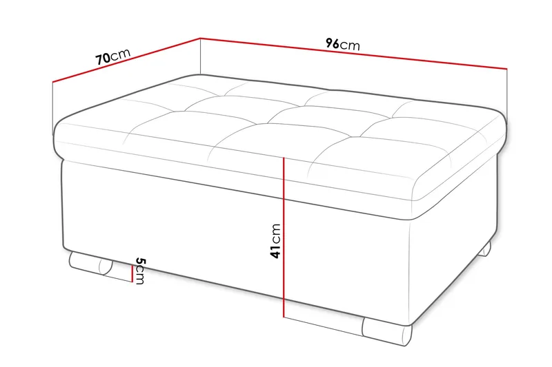 Dynir Fotpall 70 cm - Beige - Möbler - Vardagsrum - Stolar & sittmöbler - Pallar - Fotpall