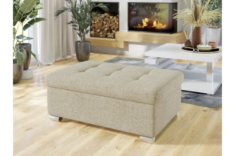 Dynir Fotpall 70 cm - Beige - Möbler - Vardagsrum - Stolar & sittmöbler - Pallar - Fotpall