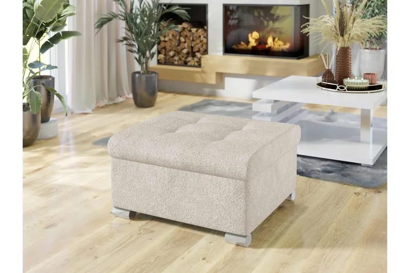 Dynir Fotpall 70 cm - Beige - Möbler - Vardagsrum - Stolar & sittmöbler - Pallar - Fotpall