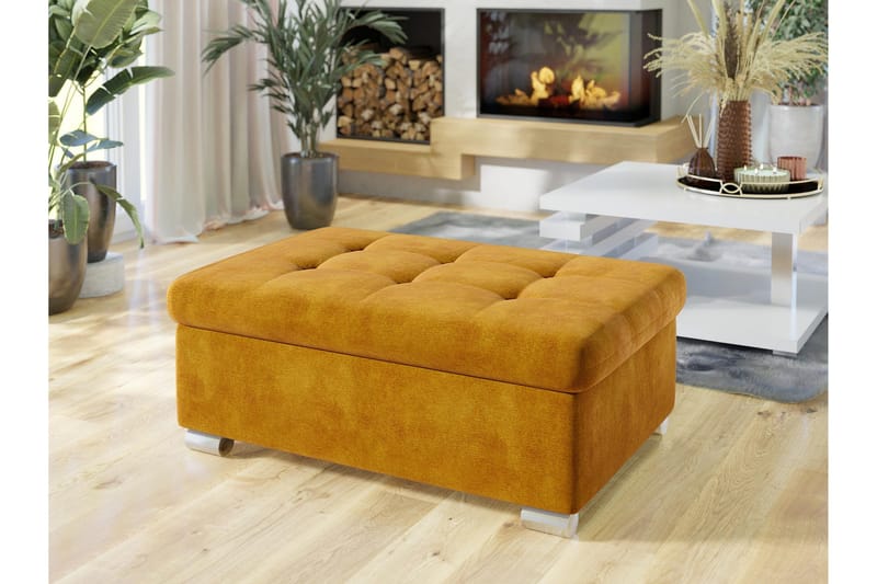 Dynir Fotpall 70 cm - Gul - Möbler - Vardagsrum - Stolar & sittmöbler - Pallar - Fotpall