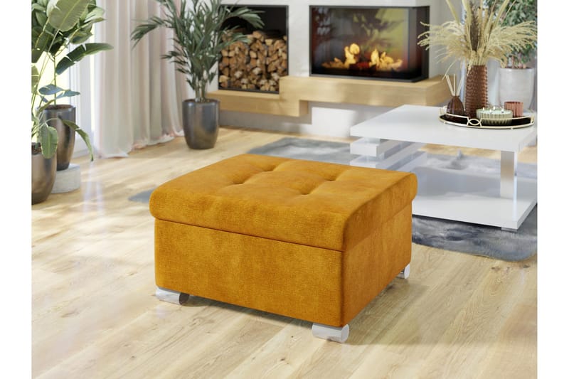 Dynir Fotpall 70 cm - Gul - Möbler - Vardagsrum - Stolar & sittmöbler - Pallar - Fotpall