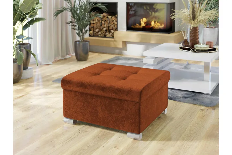 Dynir Fotpall 70 cm - Orange - Möbler - Vardagsrum - Stolar & sittmöbler - Pallar - Fotpall