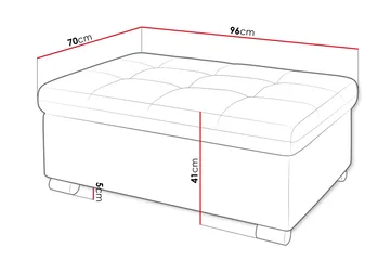 Dynir Fotpall 70 cm - Orange - Möbler - Vardagsrum - Stolar & sittmöbler - Pallar - Fotpall