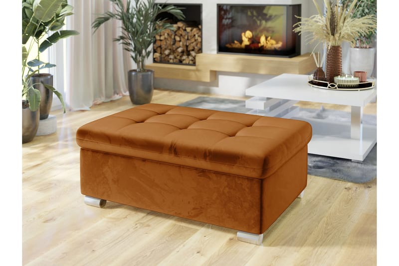 Dynir Fotpall 70 cm - Orange - Möbler - Vardagsrum - Stolar & sittmöbler - Pallar - Fotpall
