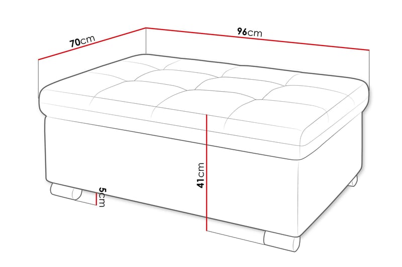 Dynir Fotpall 70 cm - Rosa - Möbler - Vardagsrum - Stolar & sittmöbler - Pallar - Fotpall