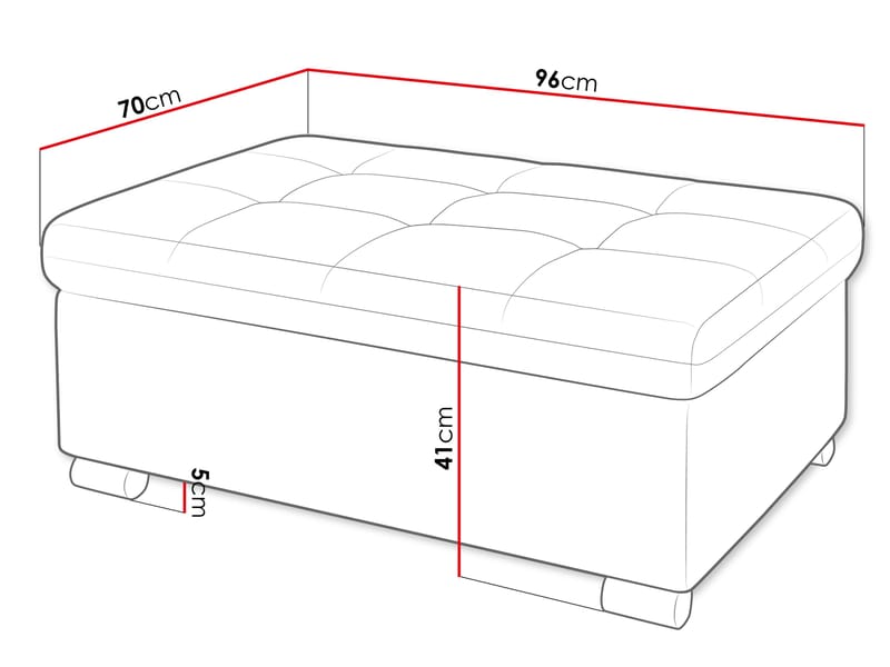 Dynir Fotpall 96 cm - Beige - Möbler - Vardagsrum - Stolar & sittmöbler - Pallar - Fotpall