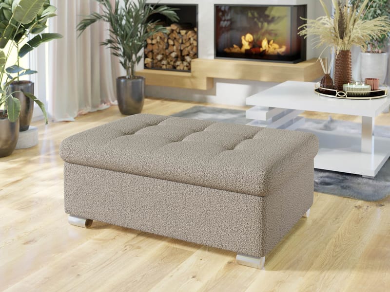 Dynir Fotpall 96 cm - Beige - Möbler - Vardagsrum - Stolar & sittmöbler - Pallar - Fotpall