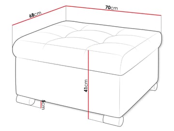 Dynir Fotpall 96 cm - Rosa - Möbler - Vardagsrum - Stolar & sittmöbler - Pallar - Fotpall