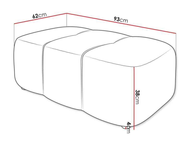Flo Fotpall 93 cm - Grön - Möbler - Vardagsrum - Stolar & sittmöbler - Pallar - Fotpall