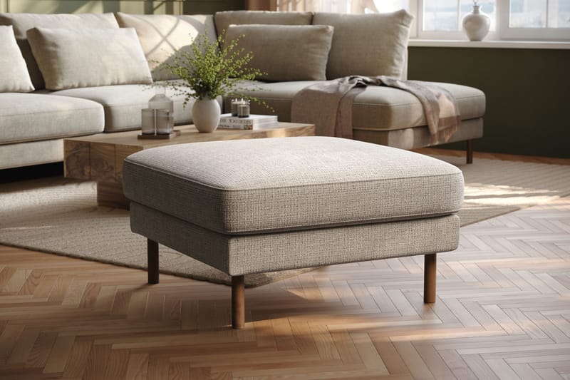 Florenz Fotpall - Grå/Beige - Möbler - Vardagsrum - Stolar & sittmöbler - Pallar - Fotpall