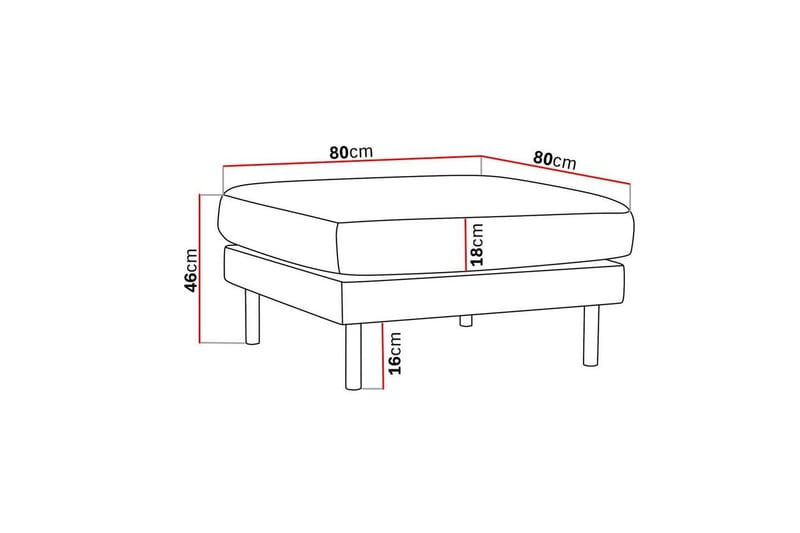 Florenz Fotpall - Grå/Beige - Möbler - Vardagsrum - Stolar & sittmöbler - Pallar - Fotpall