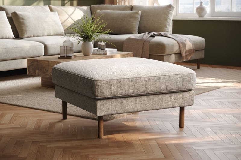 Florenz Fotpall - Grå/Beige - Möbler - Vardagsrum - Stolar & sittmöbler - Pallar - Fotpall