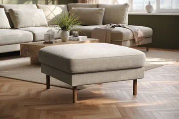 Florenz Fotpall - Grå/Beige - Möbler - Vardagsrum - Stolar & sittmöbler - Pallar - Fotpall