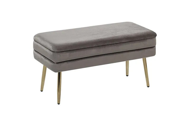 Förvaringsbänk Durham Grå, Grå