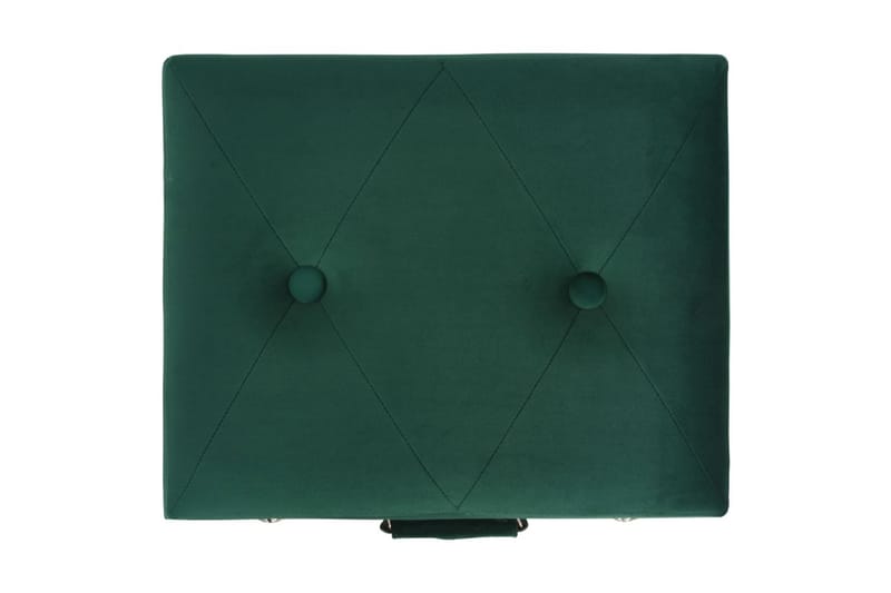 Förvaringspall 40 cm grön sammet - Grön - Pallar