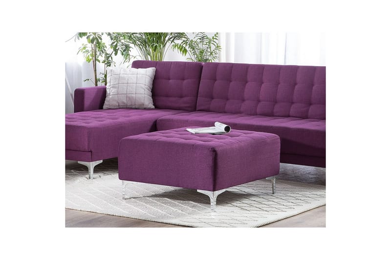 Fotpall Aberdeen Violett/Silver - Violett/Silver - Möbler - Vardagsrum - Stolar & sittmöbler - Pallar - Fotpall