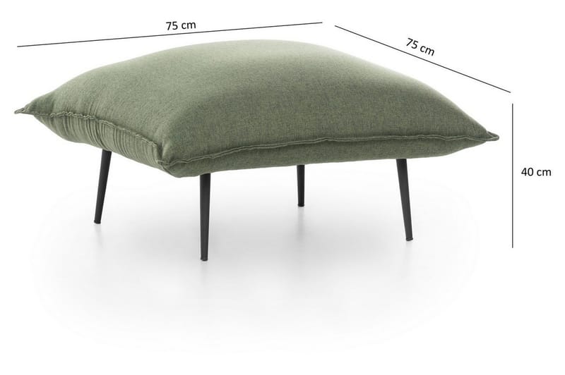 ALMAGARINOS Fotpall Grön - Möbler - Vardagsrum - Stolar & sittmöbler - Pallar - Fotpall