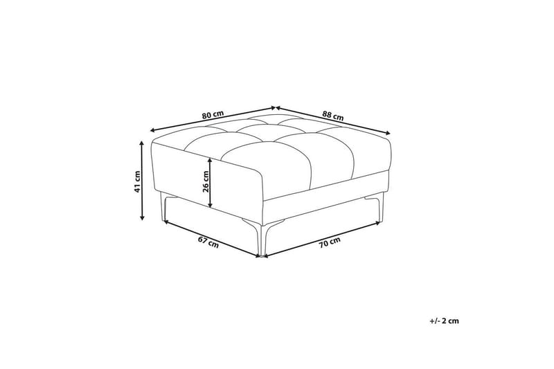 Fotpall Alnes Röd/Svart - Röd/Svart - Möbler - Vardagsrum - Stolar & sittmöbler - Pallar - Fotpall