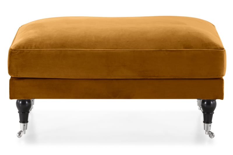 Andrew Fotpall Sammet - Amber/Krom - Möbler - Vardagsrum - Stolar & sittmöbler - Pallar - Fotpall