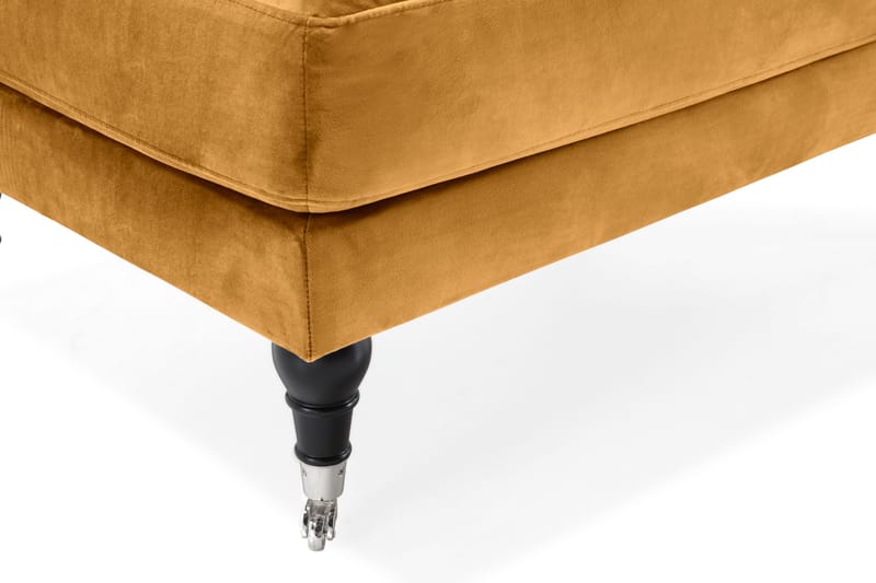 Andrew Fotpall Sammet - Amber/Krom - Möbler - Vardagsrum - Stolar & sittmöbler - Pallar - Fotpall