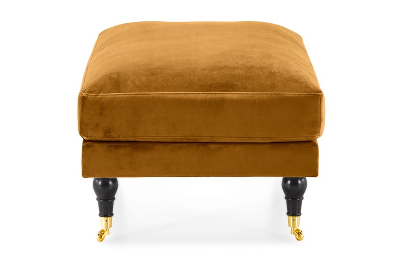 Andrew Fotpall Sammet - Amber/Mässing - Möbler - Vardagsrum - Stolar & sittmöbler - Pallar - Fotpall