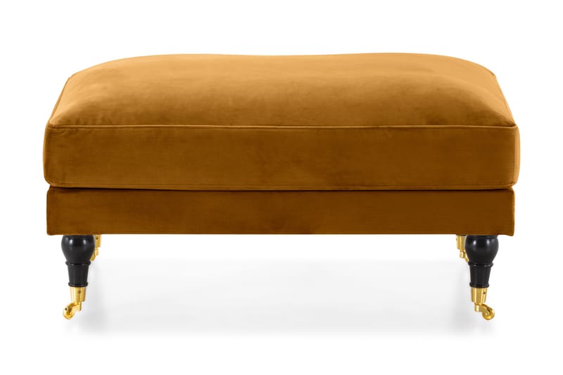 Andrew Fotpall Sammet - Amber/Mässing - Möbler - Vardagsrum - Stolar & sittmöbler - Pallar - Fotpall