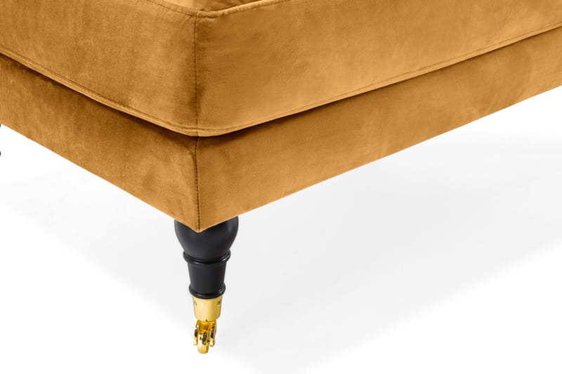 Andrew Fotpall Sammet - Amber/Mässing - Möbler - Vardagsrum - Stolar & sittmöbler - Pallar - Fotpall