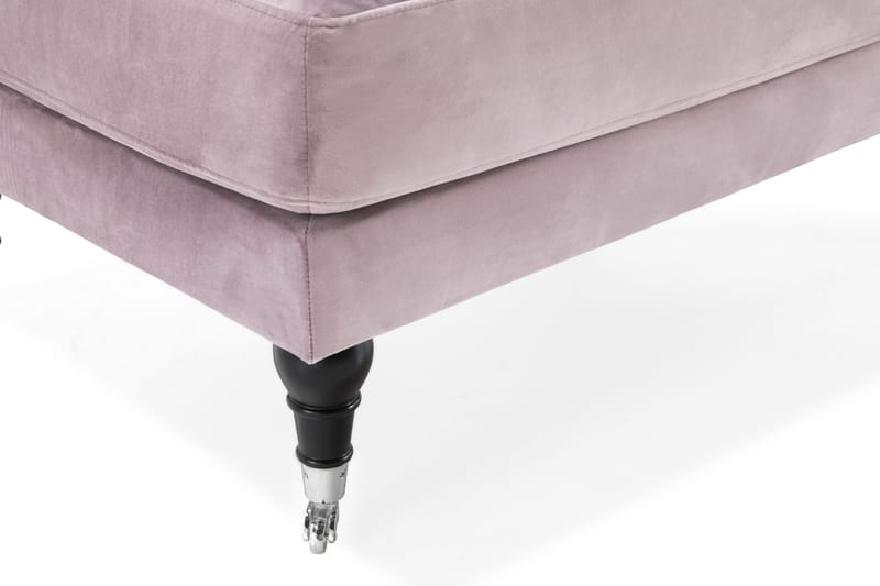 Andrew Fotpall Sammet - Lila/Krom - Möbler - Vardagsrum - Stolar & sittmöbler - Pallar - Fotpall