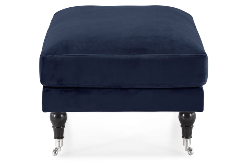 Andrew Fotpall Sammet - Midnattsblå/Krom - Möbler - Vardagsrum - Stolar & sittmöbler - Pallar - Fotpall