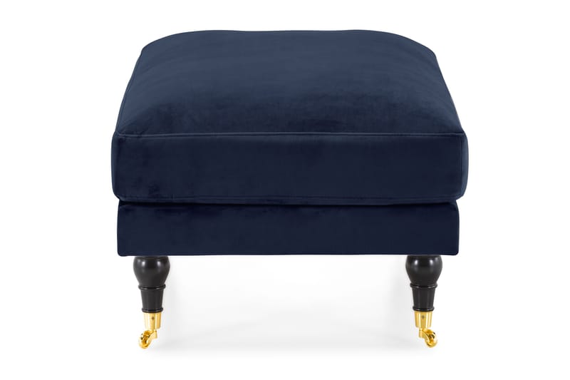 Andrew Fotpall Sammet - Midnattsblå/Mässing - Möbler - Vardagsrum - Stolar & sittmöbler - Pallar - Fotpall
