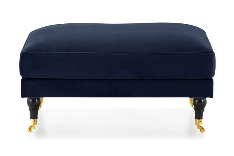 Andrew Fotpall Sammet - Midnattsblå/Mässing - Möbler - Vardagsrum - Stolar & sittmöbler - Pallar - Fotpall