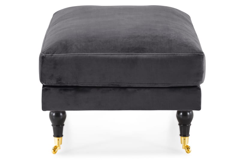 Andrew Fotpall Sammet - Mörkgrå/Mässing - Möbler - Vardagsrum - Stolar & sittmöbler - Pallar - Fotpall