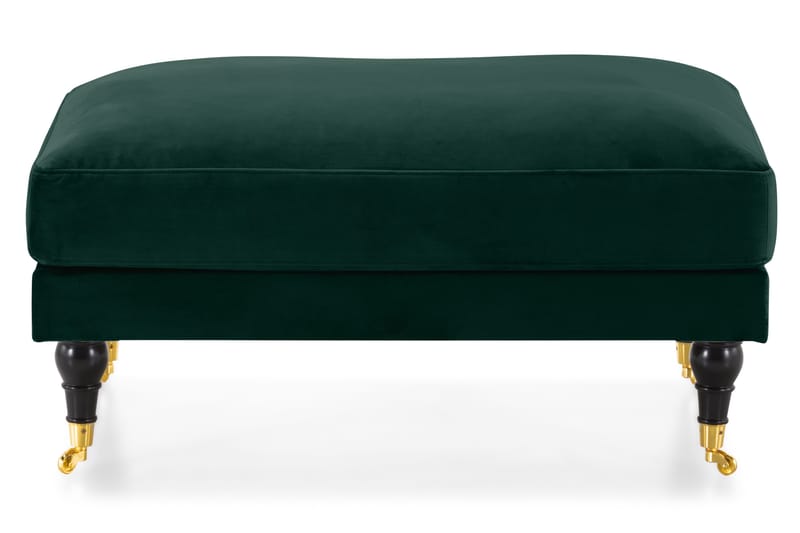 Andrew Fotpall Sammet - Mörkgrön/Mässing - Möbler - Vardagsrum - Stolar & sittmöbler - Pallar - Fotpall