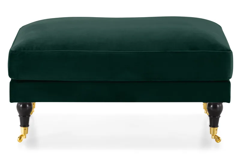 Andrew Fotpall Sammet - Mörkgrön/Mässing - Möbler - Vardagsrum - Stolar & sittmöbler - Pallar - Fotpall