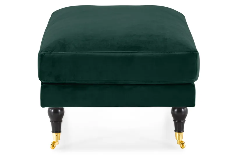 Andrew Fotpall Sammet - Mörkgrön/Mässing - Möbler - Vardagsrum - Stolar & sittmöbler - Pallar - Fotpall