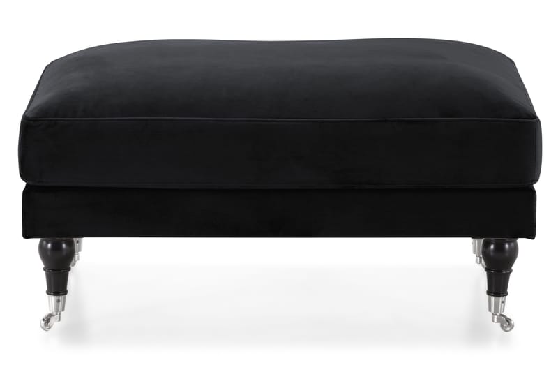 Andrew Fotpall Sammet - Svart/Krom - Möbler - Vardagsrum - Stolar & sittmöbler - Pallar - Fotpall