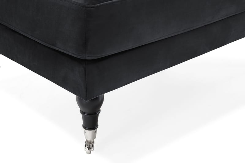 Andrew Fotpall Sammet - Svart/Krom - Möbler - Vardagsrum - Stolar & sittmöbler - Pallar - Fotpall