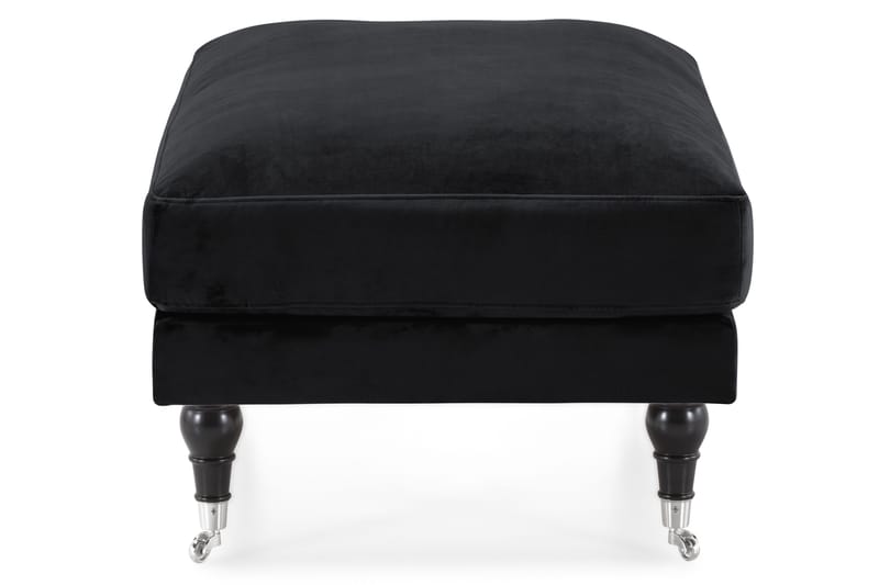 Andrew Fotpall Sammet - Svart/Krom - Möbler - Vardagsrum - Stolar & sittmöbler - Pallar - Fotpall