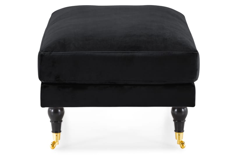 Andrew Fotpall Sammet - Svart/Mässing - Möbler - Vardagsrum - Stolar & sittmöbler - Pallar - Fotpall