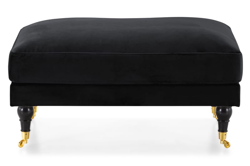 Andrew Fotpall Sammet - Svart/Mässing - Möbler - Vardagsrum - Stolar & sittmöbler - Pallar - Fotpall