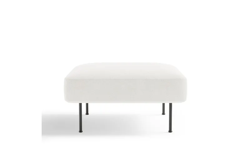 Angele Fotpall 80 cm Kvadratisk - Vit Bouclé - Möbler - Vardagsrum - Stolar & sittmöbler - Pallar - Fotpall