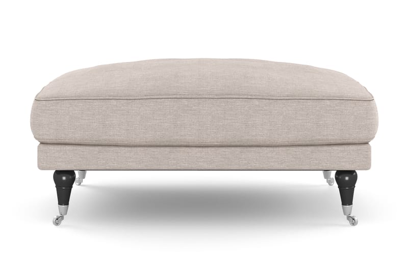 ANTHONY Fotpall Beige/Krom - Möbler - Vardagsrum - Stolar & sittmöbler - Pallar - Fotpall