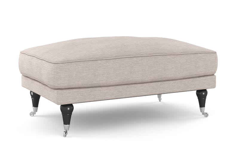 ANTHONY Fotpall Beige/Krom - Möbler - Vardagsrum - Stolar & sittmöbler - Pallar - Fotpall