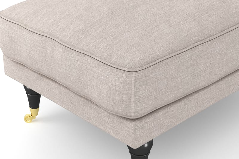 ANTHONY Fotpall Beige/Mässing - Möbler - Vardagsrum - Stolar & sittmöbler - Pallar - Fotpall