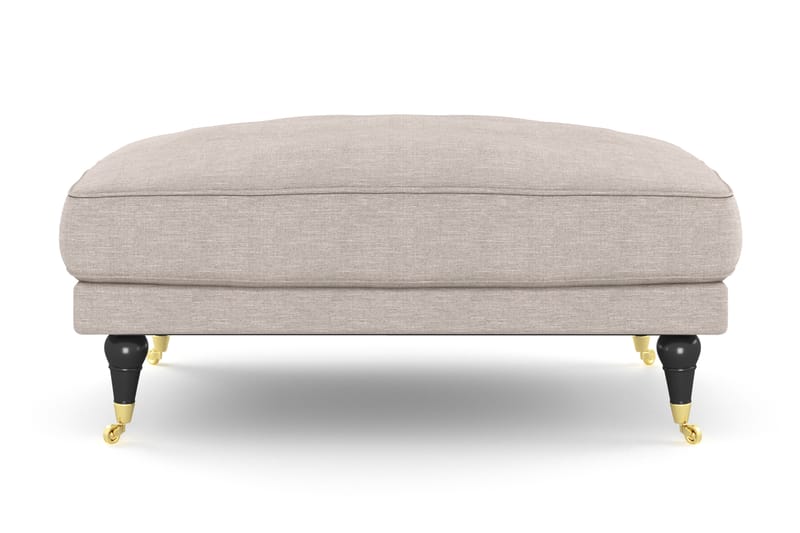 ANTHONY Fotpall Beige/Mässing - Möbler - Vardagsrum - Stolar & sittmöbler - Pallar - Fotpall