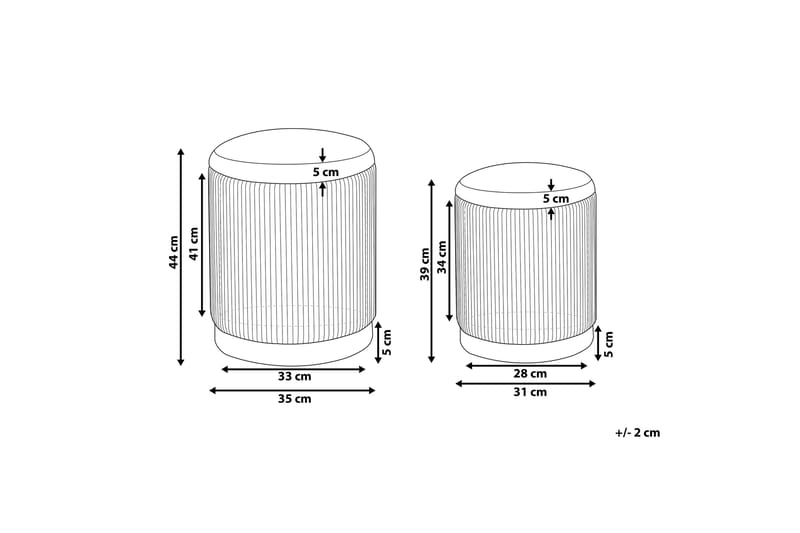AOUAOUDA Fotpall med Förvaring 2-pack Vit - Möbler - Vardagsrum - Stolar & sittmöbler - Pallar - Fotpall