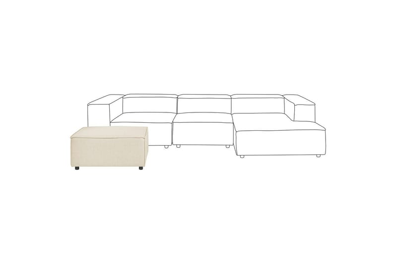 Fotpall Aprica Beige/svart - Beige/svart - Möbler - Vardagsrum - Stolar & sittmöbler - Pallar - Fotpall