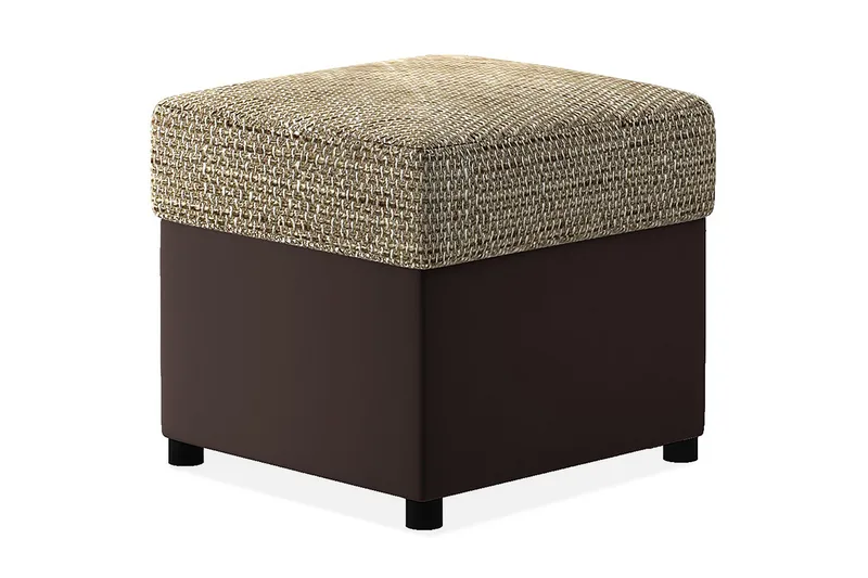 Arabejo Fotpall 45x45 cm, Beige/Brun