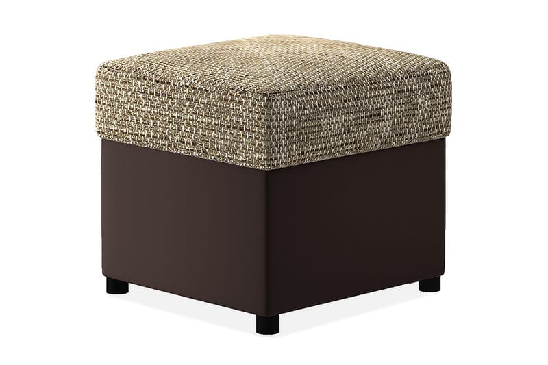 Arabejo Fotpall 45x45 cm, Beige/Brun