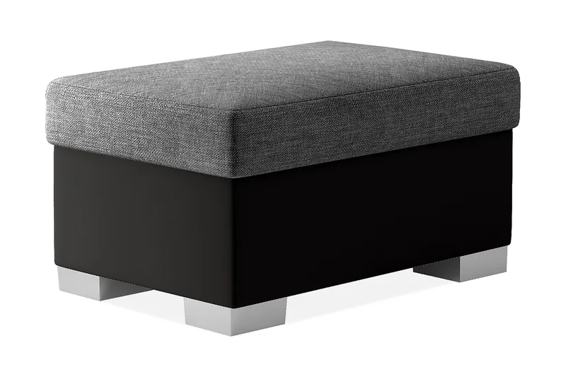 Arabejo Fotpall 55x85 cm, Grå/Svart